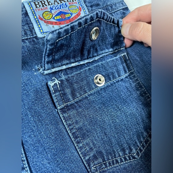 Vintage Breaker Jeans Y2K Wide Leg Denim Pants Stripe Side Size 9/10 - Picture 15 of 17